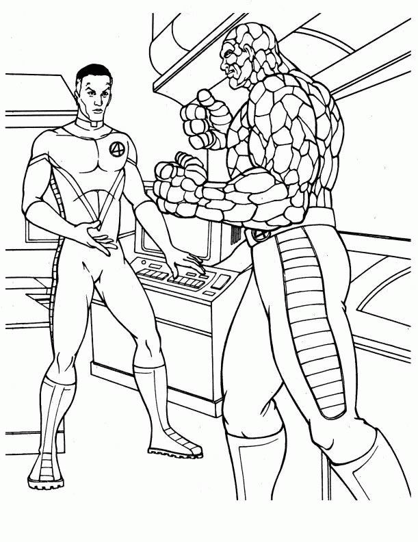 coloriage les quatre fantastiques la chose de dr reed