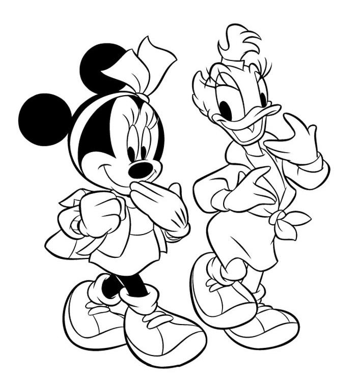 Coloriages Minnie Et Mickey