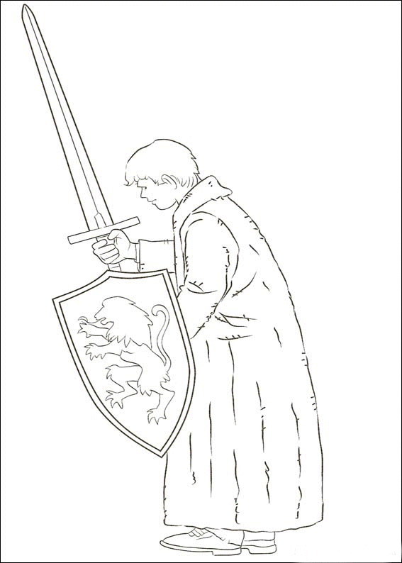 Coloriage a imprimer narnia peter gratuit et colorier coloriage narnia peter
