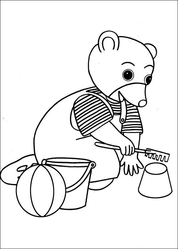 Coloriage a imprimer petit ours brun joue au sable gratuit coloriage petit ours brun joue au sable