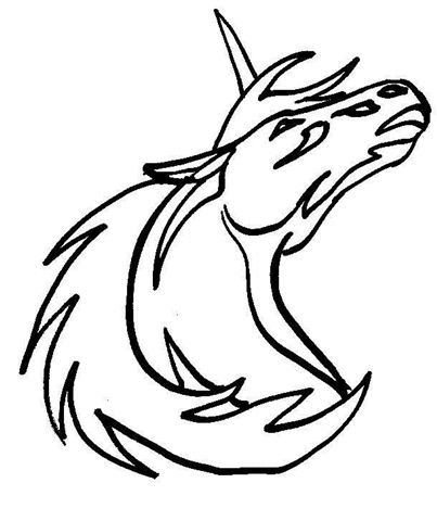 coloriage portrait licorne