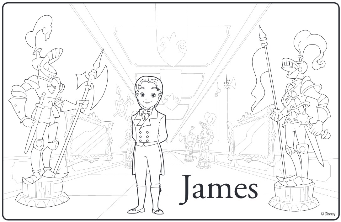 Coloriage a imprimer princesse sofia james gratuit et colorier coloriage princesse sofia james