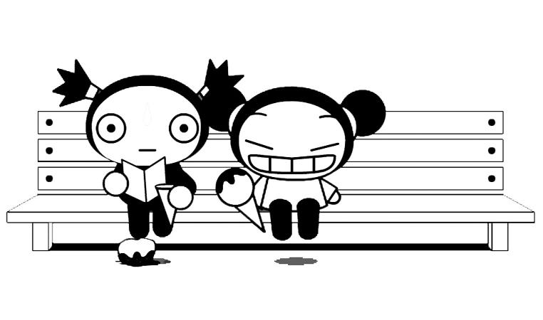 Coloriage pucca a imprimer