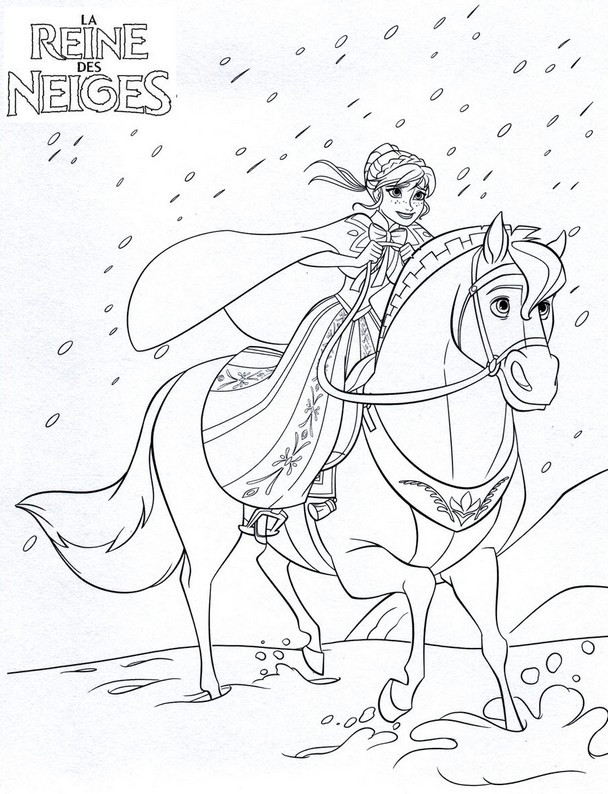 coloriage anna part a la recherche de sa soeur elsa