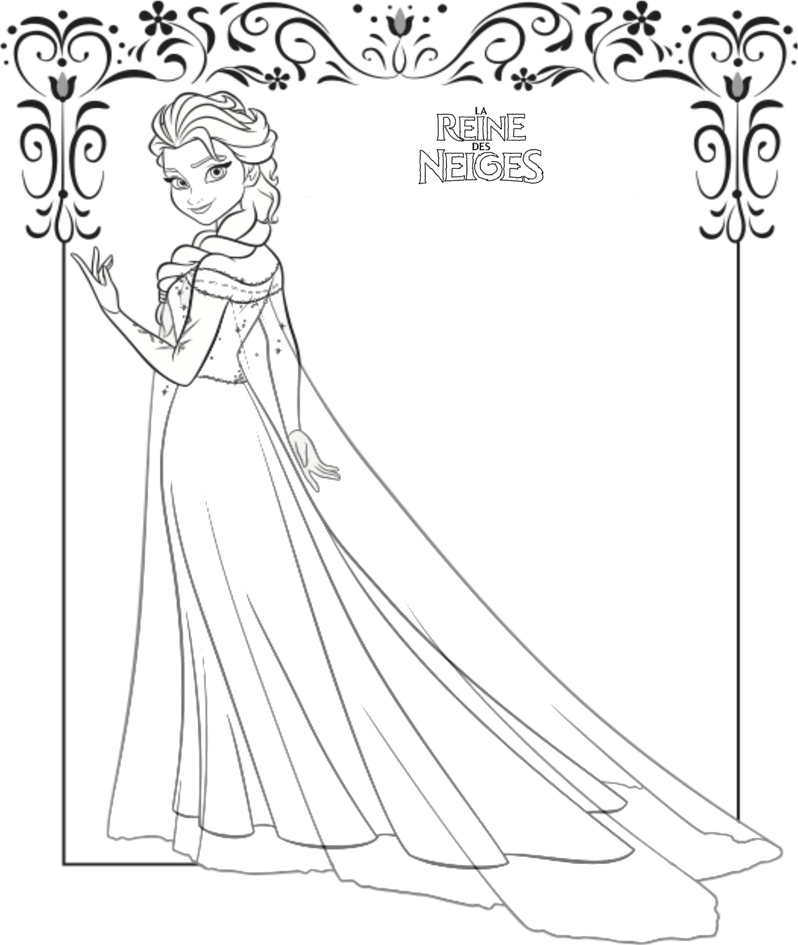 Imprimer Coloriage De La Reine Des Neiges