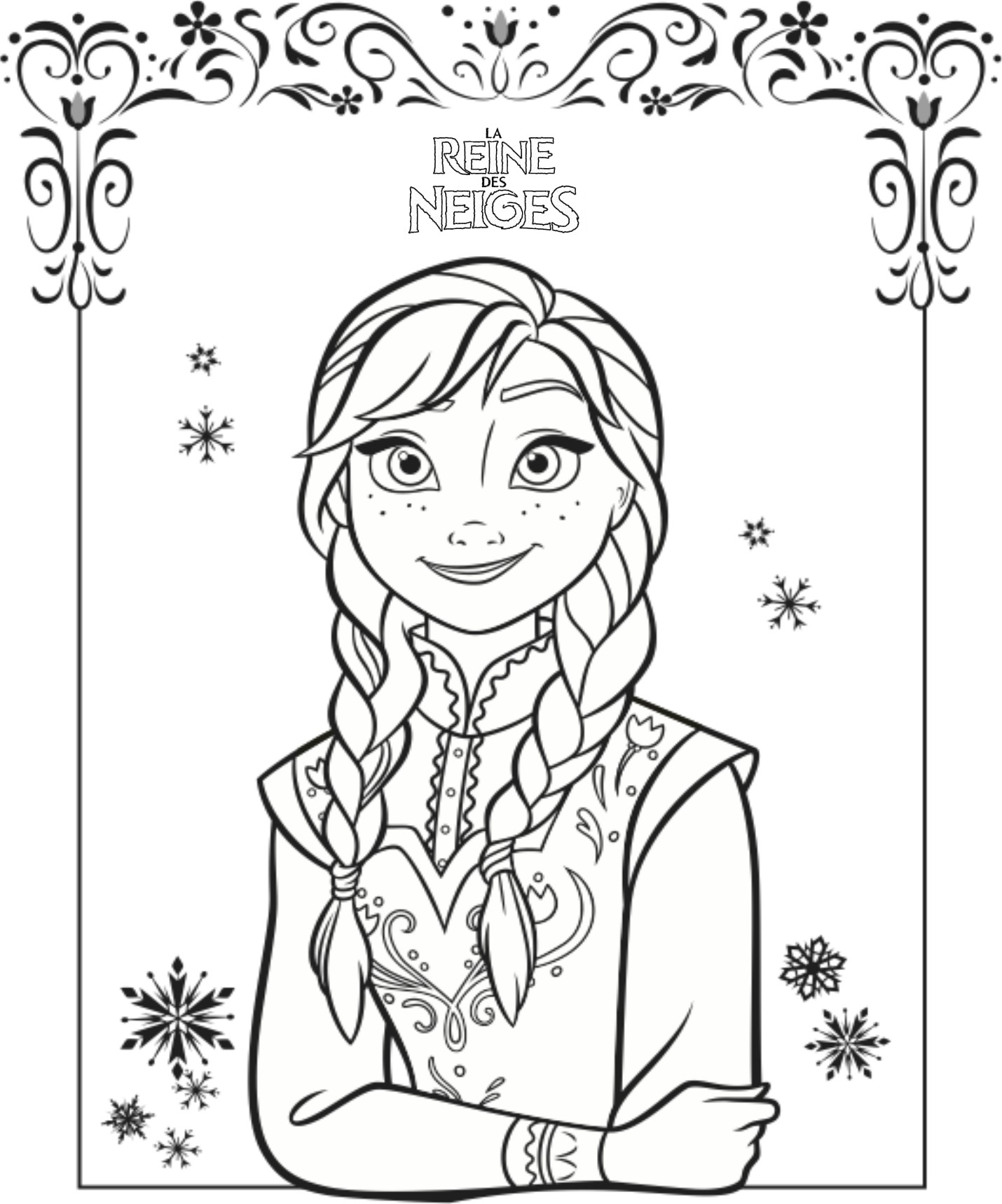 Coloriage A Imprimer Reine Des Neige Gratuit