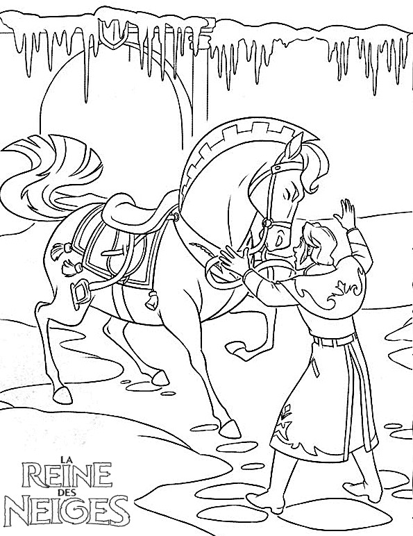 Coloriage a imprimer hans et le cheval d anna gratuit et coloriage hans et le cheval d anna