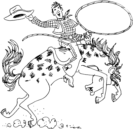 coloriage rodeo de mustang