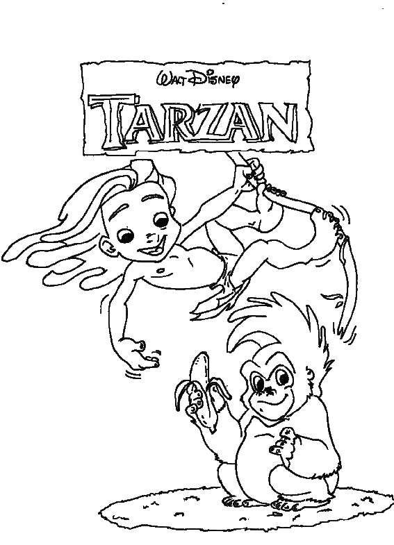 Coloriage A Imprimer Tarzan Et Tok Gratuit Et Colorier