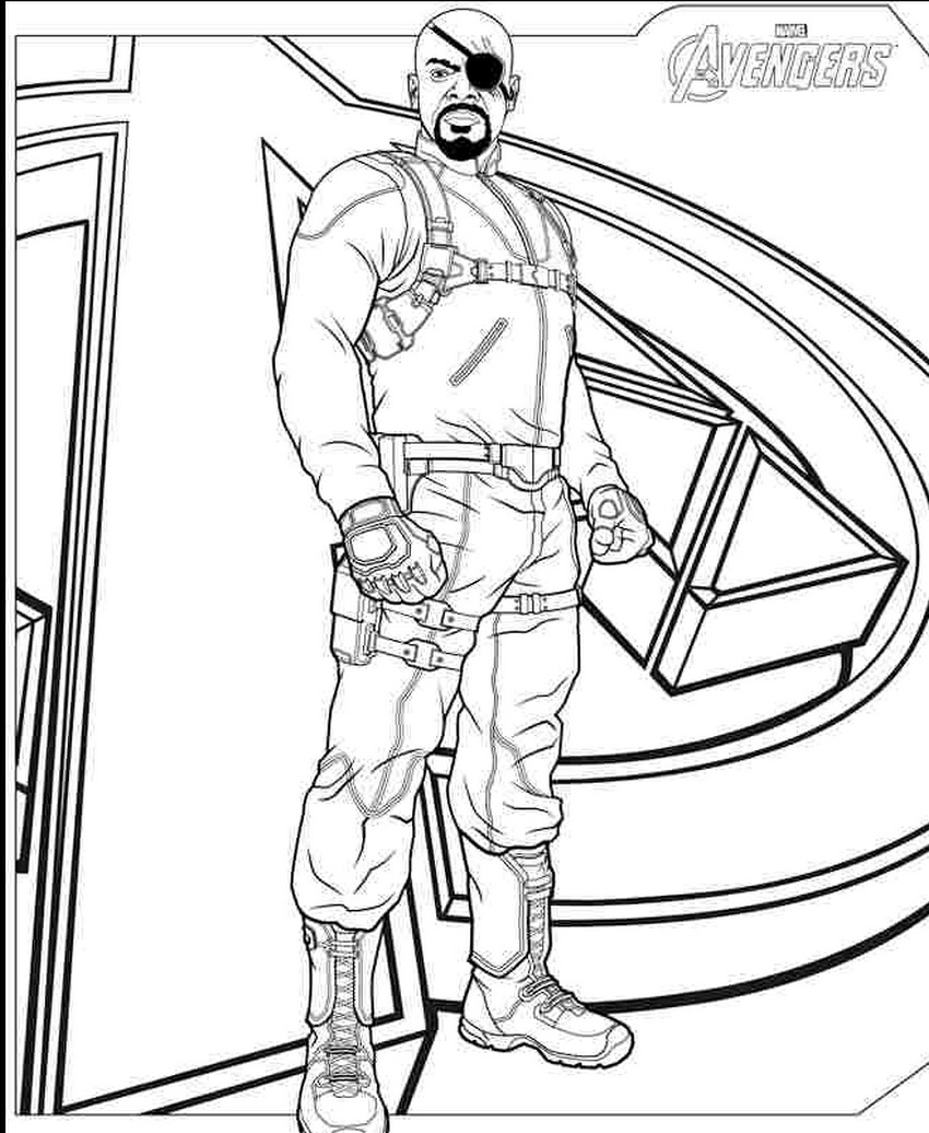 coloriage the avengers nick fury