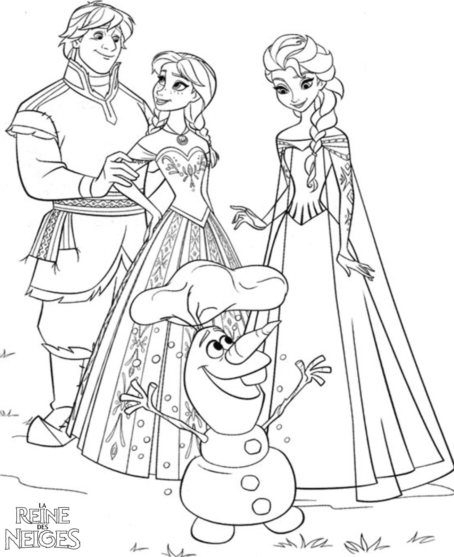 Coloriage Princesse Reine Des Neiges A Imprimer