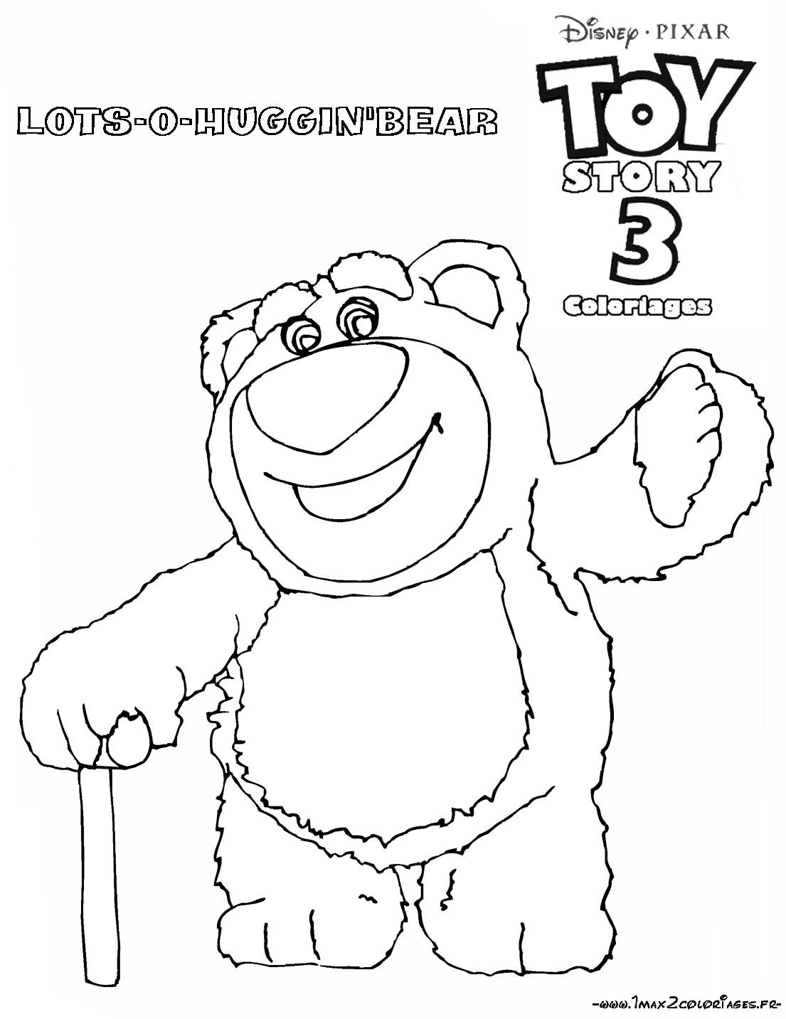 coloriage toy story 3 huggin l ours